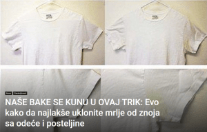 NAŠE BAKE SE KUNU U OVAJ TRIK: POGLEDAJTE KAKO ĆETE najlakše da uklonite mrlje od znoja sa odeće i posteljine! (FOTO)