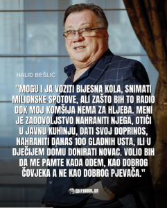 Posljednja poruka Halida Bešlića kida srce: ‘Želim da me pamte kada odem kao ovakvog’
