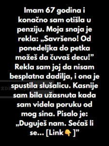 “Imam 67 godina i konačno sam otišla u penziju…”