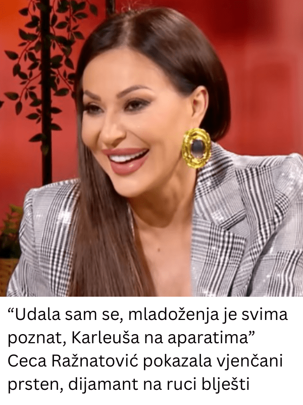 “Udala sam se, mladoženja je svima poznat, Karleuša na aparatima” Ceca Ražnatović pokazala vjenčani prsten, dijamant na ruci blješti