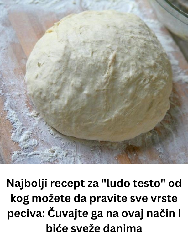 Najbolji recept za “ludo testo” od kog možete da pravite sve vrste peciva: Čuvajte ga na ovaj način i biće sveže danima