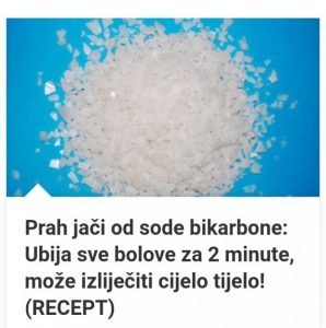 Prah Jači Od Sode Bikarbone: Ubija Sve Bolove Za 2 Minute, Može Izliječiti Cijelo Tijelo! (RECEPT)