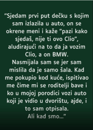 ULAZIM PRVI PUT U AUT0 K0D DEČKA SA K0JIM IZLAZIM..
