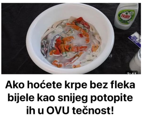 Ako hoćete krpe bez fleka bijele kao snijeg potopite ih u OVU tečnost!