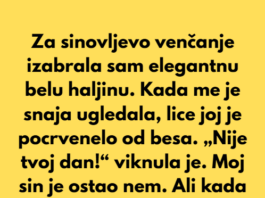 Snaja me je nepoštovala, ali reakcija mog sina bila je pravi šok
